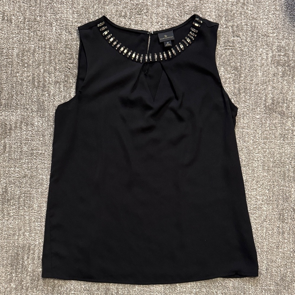 Worthington Black Embellished Blouse
